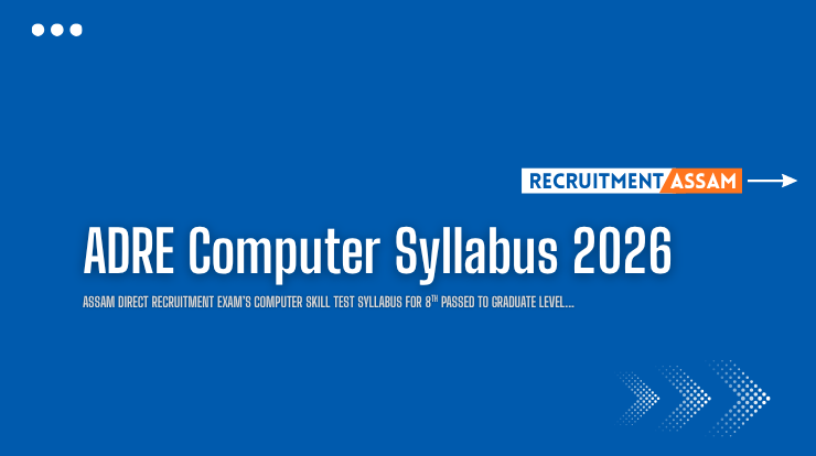 ADRE 3.0 Computer Skill Test Syllabus 2026