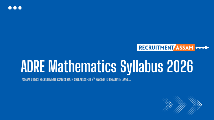 ADRE Maths Syllabus 2026 from grade III to IV