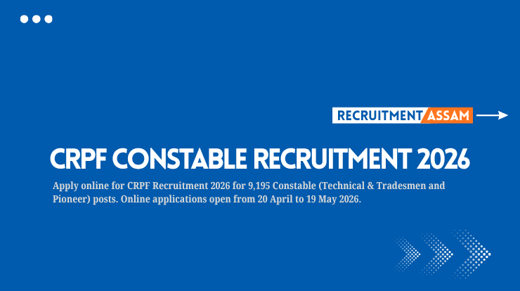 CRPF Constable Recruitment 2026 – 9,195 Posts Apply Online