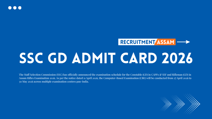 SSC GD Admit Card 2026 Recruitment Assam