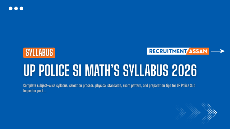 UPSI Maths Syllabus 2026: Numerical & Mental Ability, Exam Pattern